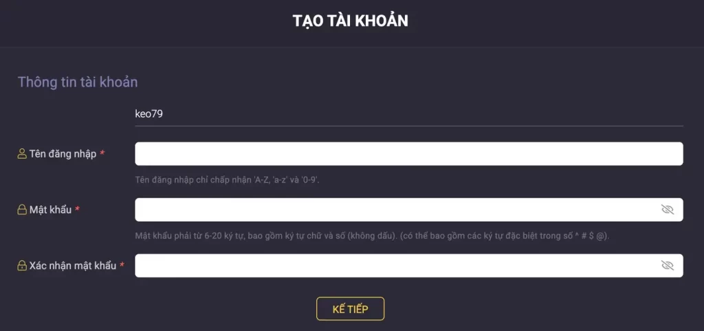 Đăng Ký Tài Khoản BJ77